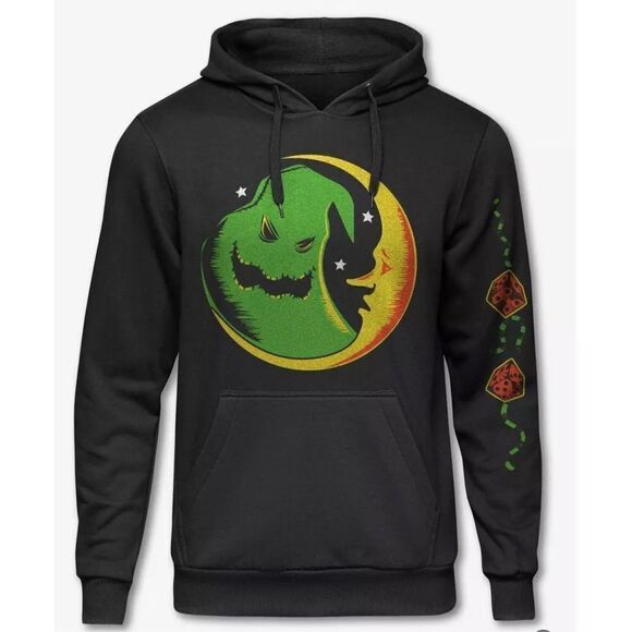Disney The Nightmare Before Christmas Oogie Boogie Moon Pullover Hoodie NWT Smal - Picture 1 of 6
